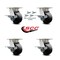Service Caster 4 Inch Kingpinless Glass Filled Nylon Caster Set with Brakes and Swivel Locks SCC-KP30S420-GFNR-SLB-BSL-4 - alternate 3
